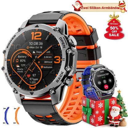 1,52'' Smartwatch HD per uomini – Telefono e controllo della musica – Molte modalità sportive – Impermeabile secondo IP68 – Longa durata della batteria – Orologio fitness per Android e iPhone